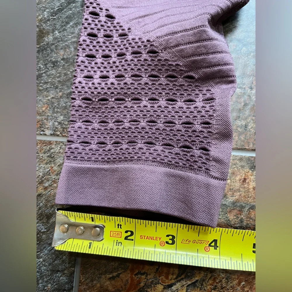 Women’s Gymshark purple seamless energy hi rise ribbed leggings. Size XS/Small - Picture 8 of 14